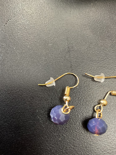 Purple bead earrings