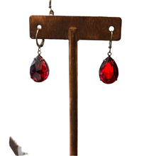 Load image into Gallery viewer, Red Jewel Earrings