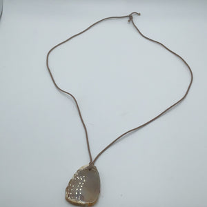 Beige stone necklace