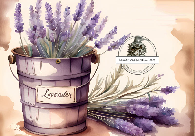 DC185 - Lavender Bucket Rice Paper