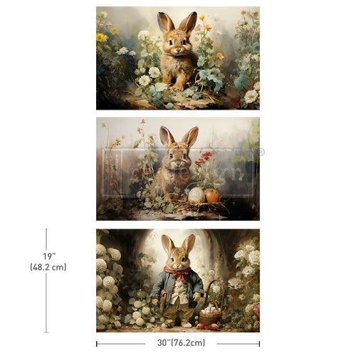 Dreamy Bunnies Decoupage Tissue Paper Pack - 3 Sheets