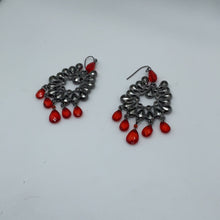 Load image into Gallery viewer, Vintage Red chandelier earring