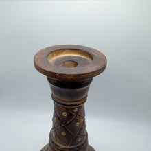 Load image into Gallery viewer, Brown wooden candle stick