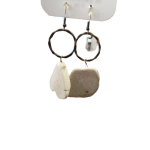 White chunky earrings