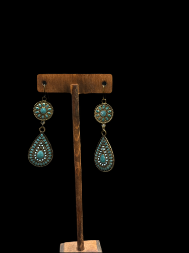 Blue drop earrings