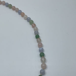 Pink,green,lavender bead necklace