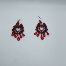 Load image into Gallery viewer, Vintage Red chandelier earring