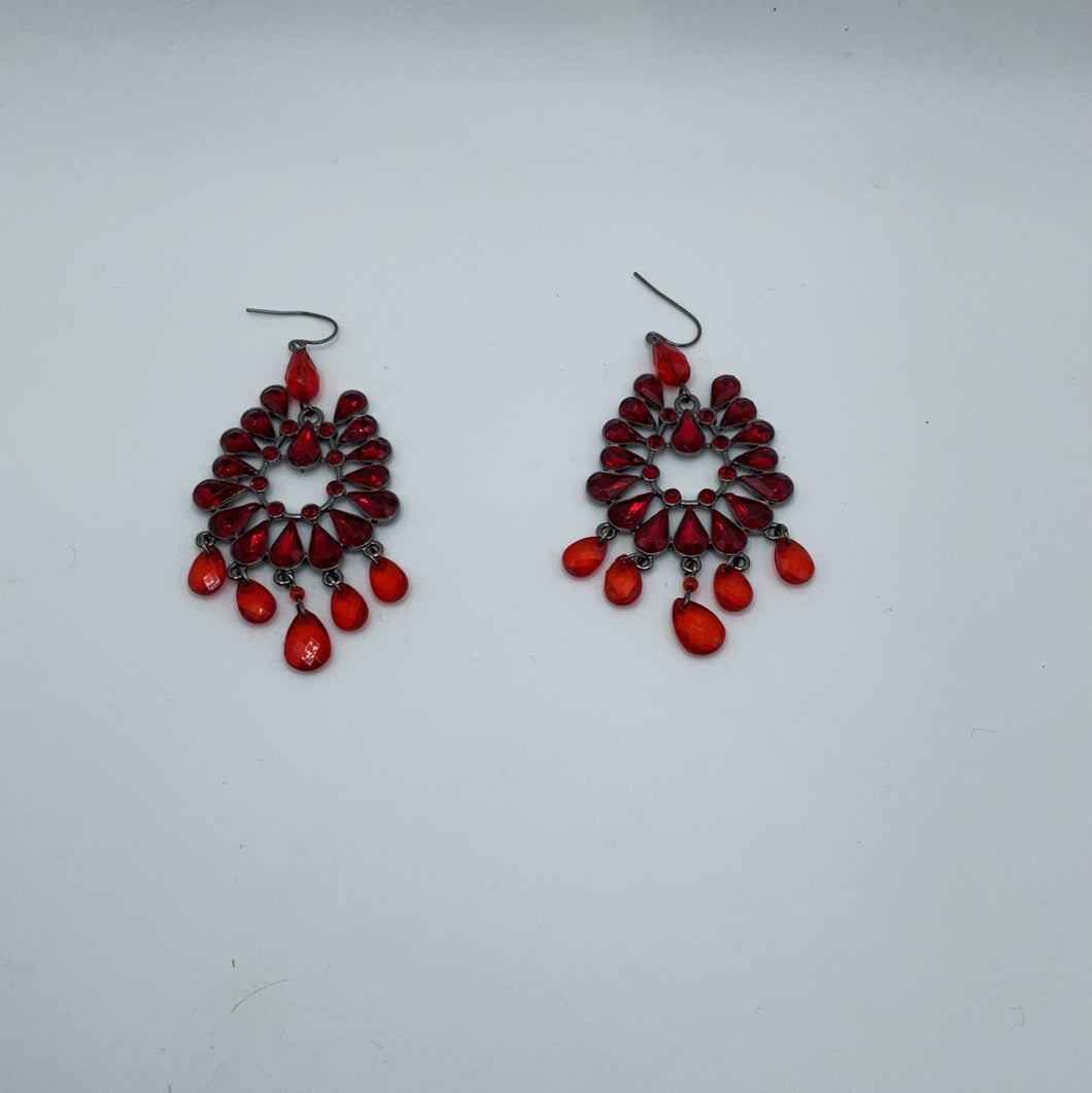 Vintage Red chandelier earring