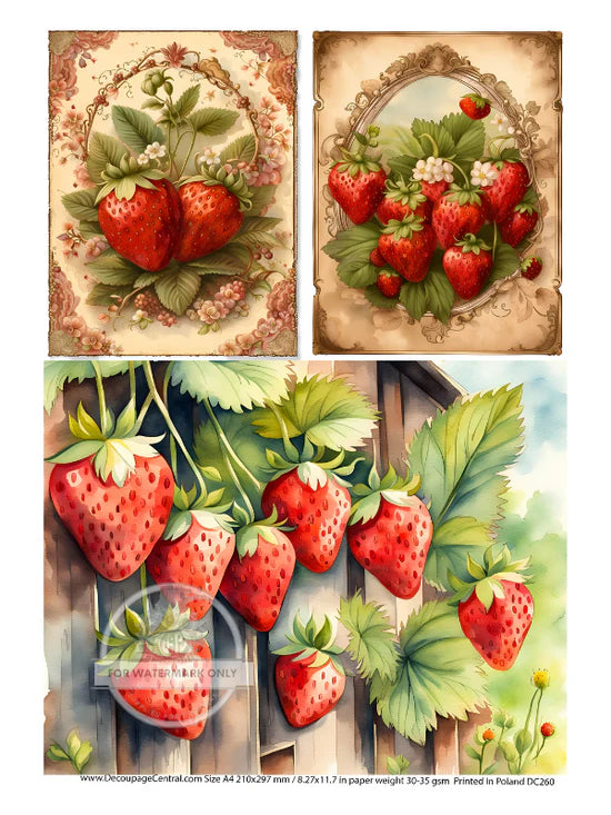 DC260 Strawberry Trio Rice Paper