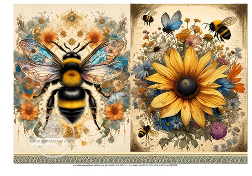 DC388 - Bee & Daisy Duo Rice Paper