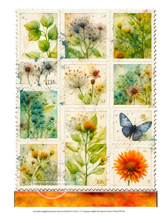 DC396 - Postage Stamps Rice Paper