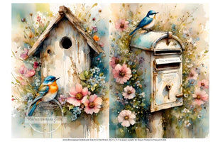 DC246- Mailbox and Birdhouse Rice Paper