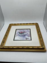 Load image into Gallery viewer, 5x7 teacup w/ flower painting