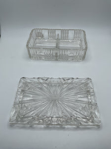 Glass holder with lid