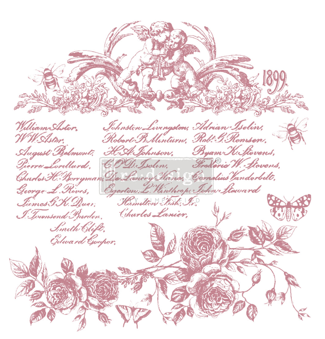Decor Stamps Floral Script