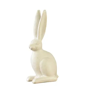 Sitting Hare, Ceramic - Sm - Matte White