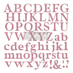 Decor Stamps, Alphabet, 12 x 12