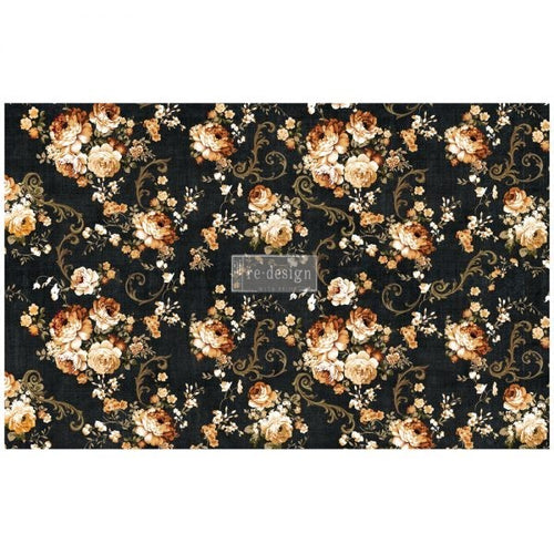 Dark Floral Decoupage Tissue