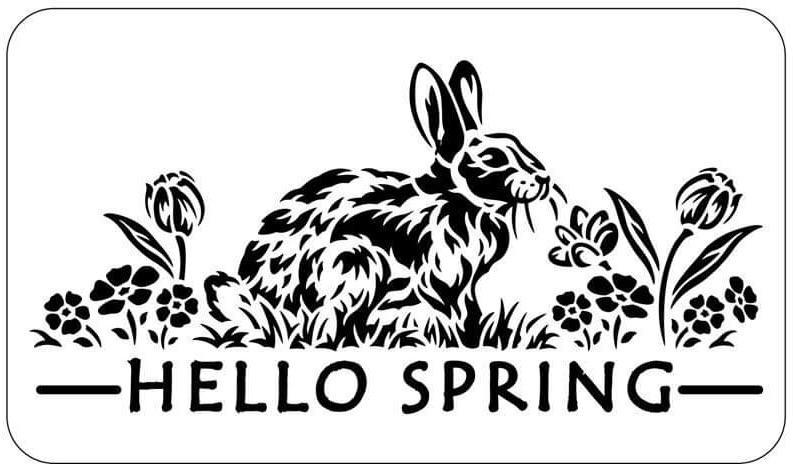 JRV Hello Spring Stencil