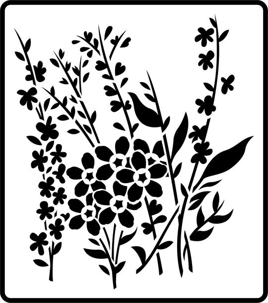 JRV Wild Flowers Stencil