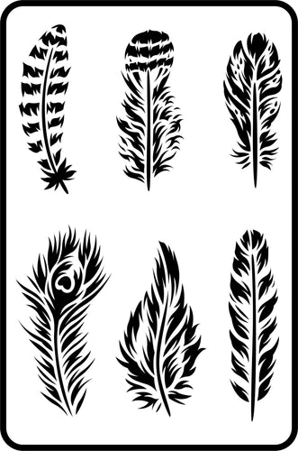 JRV - FEATHERS STENCIL